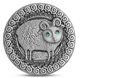 Belarus Zodiac Aries 20 Ruble Silver 2009