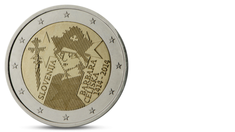 2 Euro Barbara Celjska Slovenia 2014