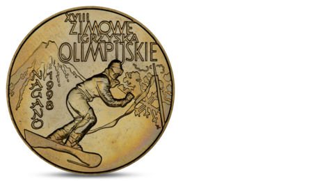 POLAND 2 ZL ZLOTY XVIIIth WINTER OLYMPIC GAMES NAGANO JAPAN UNC 1998