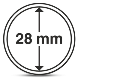 Round Coin Capsules Diameter 28 mm Pack of 10 Pcs