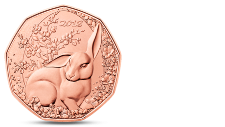 Austria 5 Euro Easter Bunny Rabbit 2018 UNC