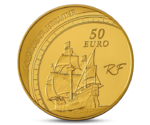 FRANCE 50 EURO GRANDS EXPLORATEURS JACQUES CARTIER GOLD 2011