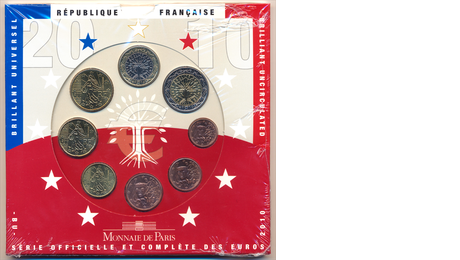 France Official Euro Set 2010 in Folder