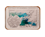 ARMENIA 100 DRAM SILVER AIVAZOVSKY SAILING SHIP SCHIFF NAVIRE ENVIAR 2006