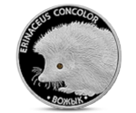 Belarus Hedgehog 20 Ruble Silver 2011 Swarovski Crystals