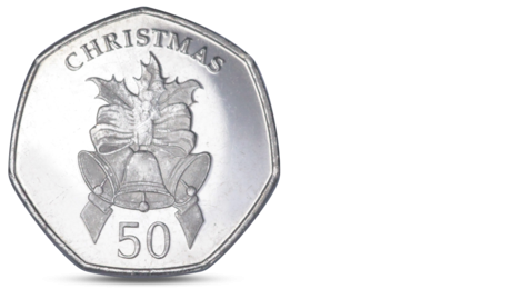 Gibraltar 50 pence Christmas - Bell