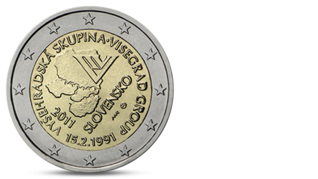 Slovakia 2 Euro Visegrad Group 2011 UNC