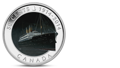Canada 50 Cents Silver RMS Empress of Irland 2014
