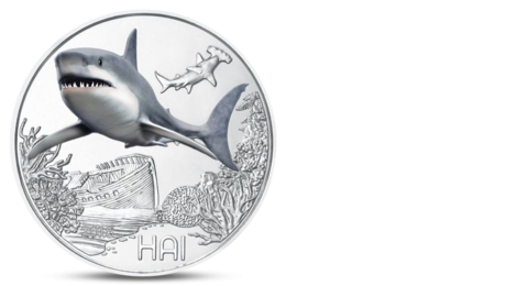 Austria 3 Euro Colourful Creatures Shark 2018