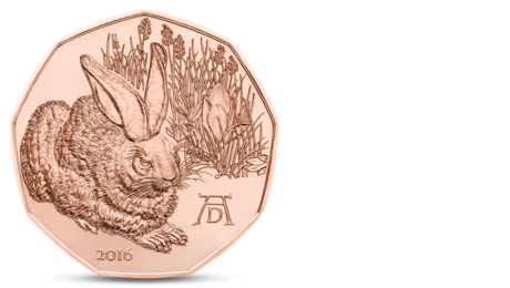 Austria 5 Euro Dürer's Young Hare 2016