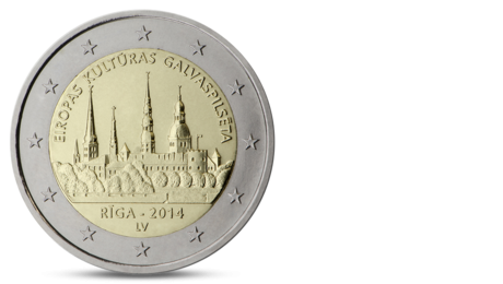 Latvia 2 Euro Capital of Riga 2014
