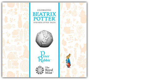 UK 50 Pence Beatrix Potter Peter Rabbit 2017 UNC