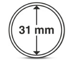 Round Coin Capsules Diameter 31 mm Pack of 10 Pcs
