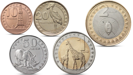 South Sudan 5 Coins Set Animals 2015 UNC
