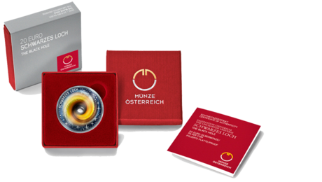 Austria 25 Euro Black Hole Space 2022 BOX + COA