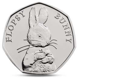 UK 50 Pence Beatrix Potter Flopsy Bunny 2018 BUNC