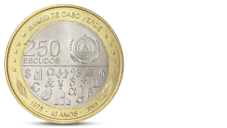 PRE-ORDER Cape Verde 250 Escudos 40th Independence Bimetallic 2015 UNC