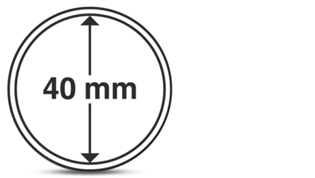 Round Coin Capsules Diameter 40 mm Pack of 10 Pcs