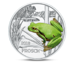 Austria 3 Euro Colourful Creatures Frog 2018