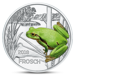 Austria 3 Euro Colourful Creatures Frog 2018