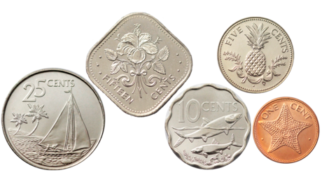 Bahamas 5 COINS SET 1 - 5 - 10 - 15 - 25 CENTS UNC