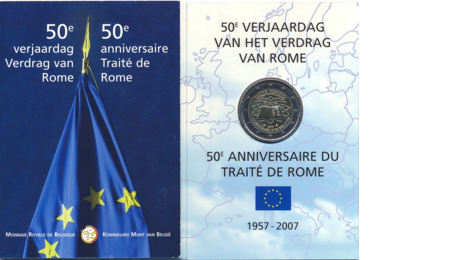 Belgium 2 Euro Treaty of Rome in Blister 2007