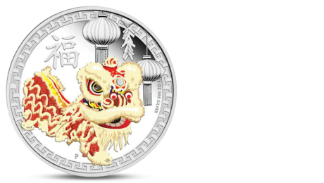 Australia 1$ 1 Oz Silver Chinese Dancing Lion 2015