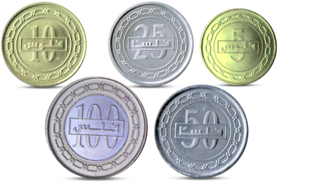 Bahrain 5 Fils 100 Coins Set Unc