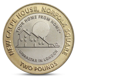 Gibraltar 2 Pounds Calpe House Queen Elizabeth II 2018