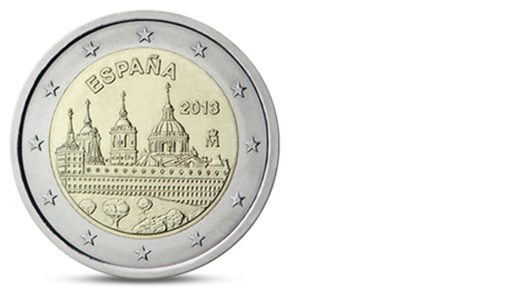 Spain 2 Euro Monastery of San Lorenzo de El Escorial 2013 UNC