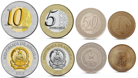 Angola 4 Coins Set 50 Centimos - 10 Kwanzas 2012 UNC