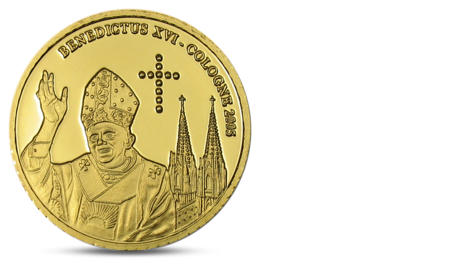 Congo 20 Francs Gold Papa Benedict XVI 2005