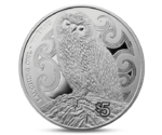 New Zealand 5 Dollar Laughing Owl Silver 2017