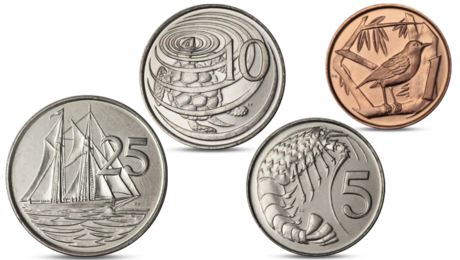 CAYMAN ISLANDS 1 Cent 25 Cents 2008 Lot of 4 Coins UNC *