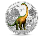 Austria 3 Euro COLORFUL DINOSAUR ARGENTINOSAURUS 2021