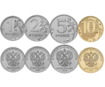 Russia 4 Coins Set 1, 2, 5, 10 Roubles 2016 UNC