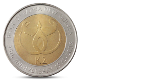 PAPUA NEW GUINEA 2 KINA 35-th ANNIVERSARY OF BANK