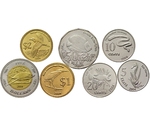 Cocos Keeling Island 7 Coins Set Fauna Fish Bimetal 2004 UNC