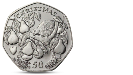 IOM 50P XMAS Partridge in a Pear Tree 2005 UNC