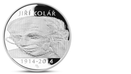 Czech 500 CZK Jiri Kolar Silver 2014 PROOF