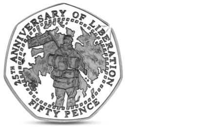 FALKLAND ISLANDS 50 PENCE 50p KM 163 25th ANNIVERSARY OF LIBERATION 2007 UNC