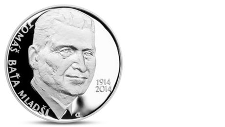 Czech 200 CZK Tomas Bata Silver 2014 PROOF