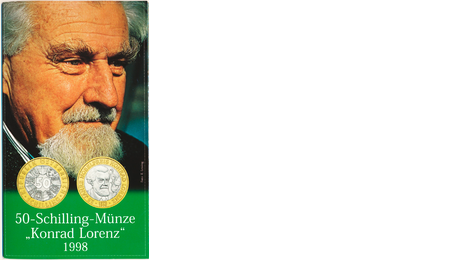 Austria 50 Schilling Konrad Lorenz Bimetallic 1998 UNC