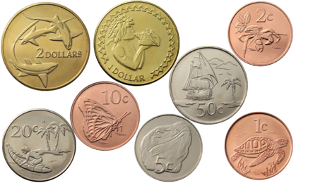 Tokelau 8 Coins Set 1 Cent - 2 Dollars Ship Turtle Animals 2017 UNC