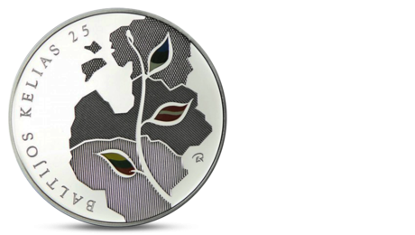 Lithuania 50 Litas 25th Years Baltic Way 2014 PROOF