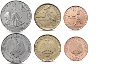 South Sudan 3 Coins Set Animals 2015 UNC