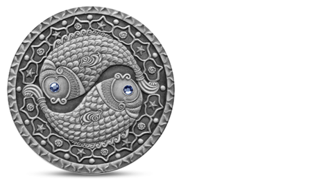Belarus Zodiac Pisces 20 Ruble Silver 2009