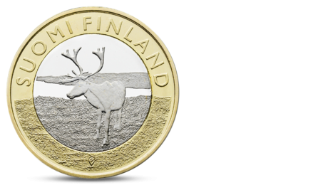 Finland 5 Euro Animals of the Provinces - Lapland Reindeer 2015