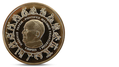 Pope Francis I Gold Plated