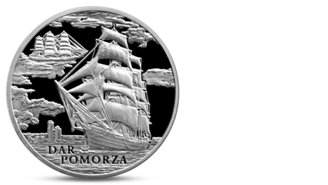 Belarus 20 Ruble Ship - Dar Pomorza Silver 2009
